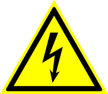 W08 внимание! опасность поражения электрическим током  (пленка, сторона 150 мм) - Знаки безопасности - Предупреждающие знаки - магазин "Охрана труда и Техника безопасности"